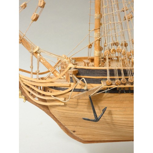 364 - HMS Unicorn, static display model, ayous wood, plank on frame construction, 76 x 76cm.
HMS Unicorn w... 