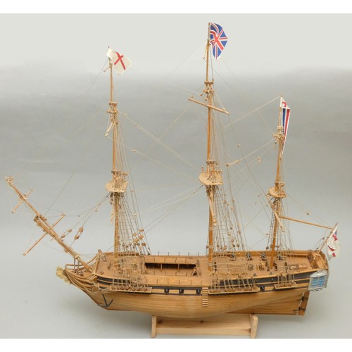 364 - HMS Unicorn, static display model, ayous wood, plank on frame construction, 76 x 76cm.
HMS Unicorn w... 