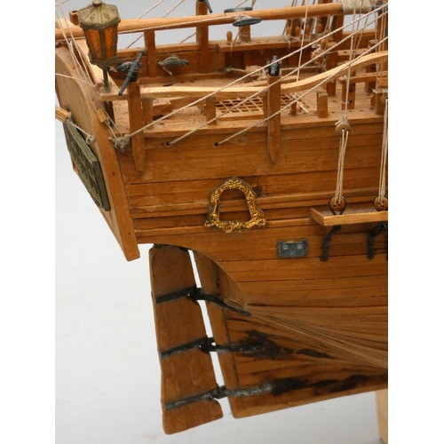 367 - HM Bark Endeavour, static display model, 1:60 scale, plank on frame construction, 76 x 71cm.
Lieuten... 