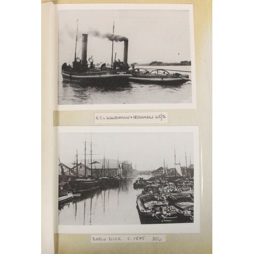 326 - Brian Masterman Collection; four albums of photographic reproductions of nautical postcards, photogr... 