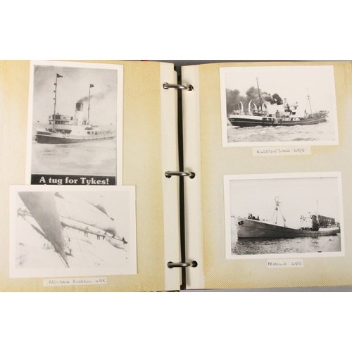 326 - Brian Masterman Collection; four albums of photographic reproductions of nautical postcards, photogr... 