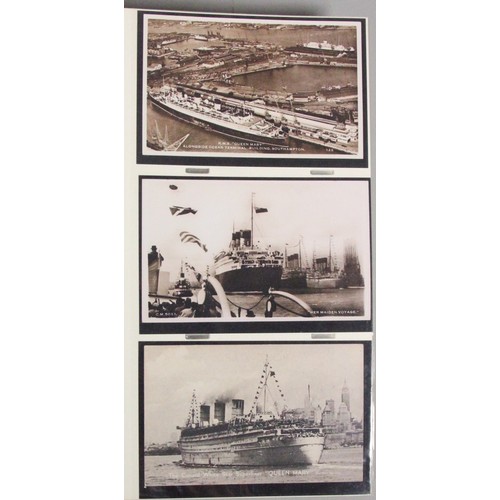 326 - Brian Masterman Collection; four albums of photographic reproductions of nautical postcards, photogr... 