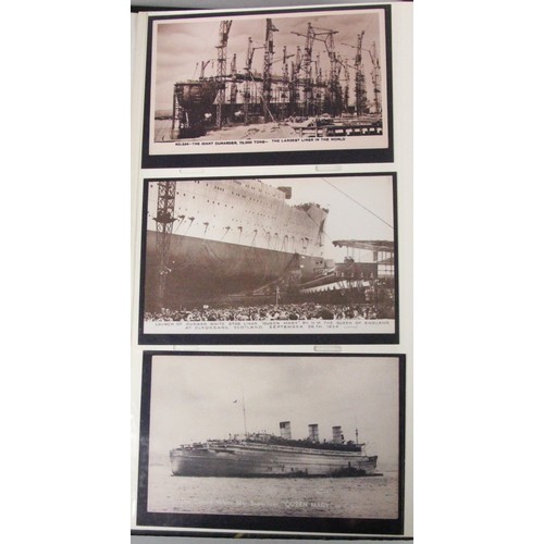 326 - Brian Masterman Collection; four albums of photographic reproductions of nautical postcards, photogr... 