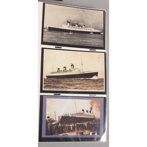 326 - Brian Masterman Collection; four albums of photographic reproductions of nautical postcards, photogr... 