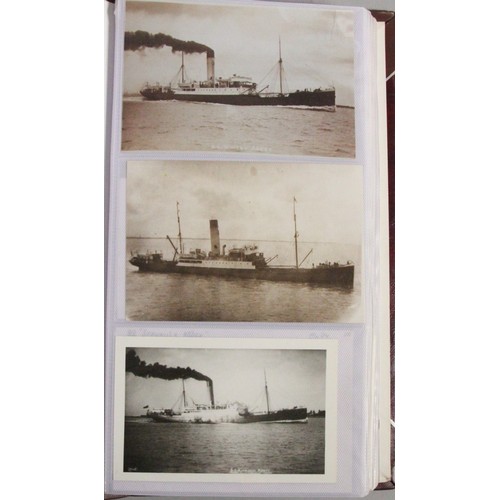 326 - Brian Masterman Collection; four albums of photographic reproductions of nautical postcards, photogr... 