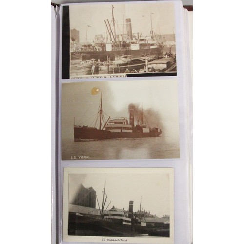 326 - Brian Masterman Collection; four albums of photographic reproductions of nautical postcards, photogr... 