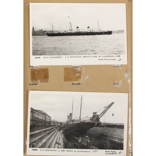 327 - Brian Masterman Collection; an album of approximately 108 passenger liner postcards, the vast majori... 