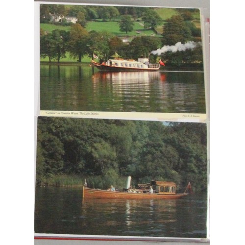 328 - Brian Masterman Collection; an album of postcards to include narrow boats, passenger liners and brid... 