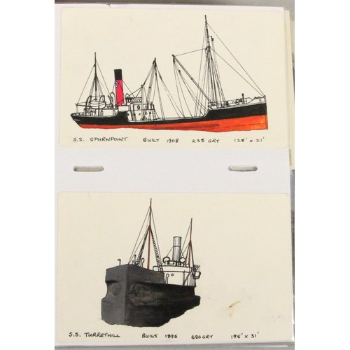 328 - Brian Masterman Collection; an album of postcards to include narrow boats, passenger liners and brid... 