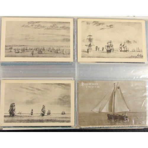 329 - Brian Masterman Collection; two albums of postcards related to passenger liners, ferries, general ca... 