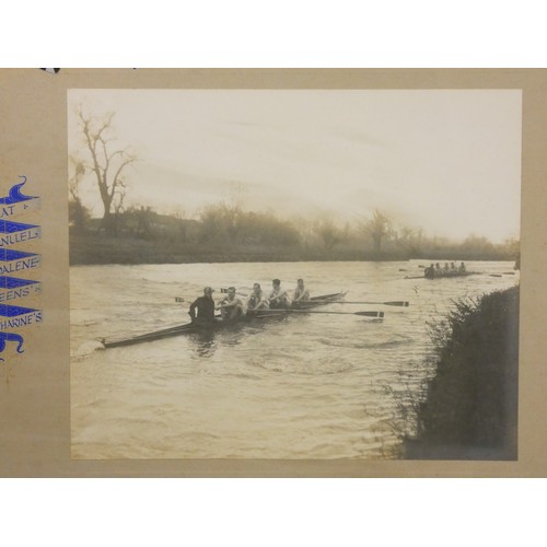 387 - Of Cambridge rowing interest; a presentation tiller from the Caius College Clinker Four boat, with c... 