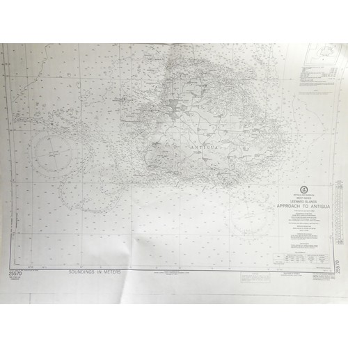 418 - A collection of 1970/80's sea charts, predominately South America and the Caribbean.