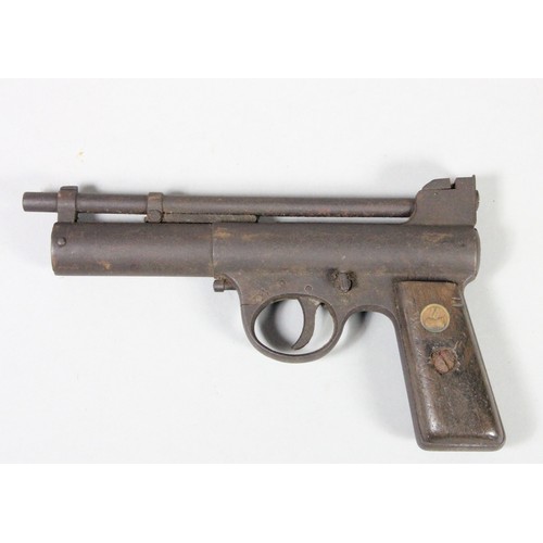 284 - Webley & Scott, Birmingham, a .22 barrel-cocking air pistol, Model 'MKI Straight grip', serial no. 1... 