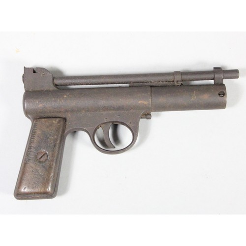 284 - Webley & Scott, Birmingham, a .22 barrel-cocking air pistol, Model 'MKI Straight grip', serial no. 1... 