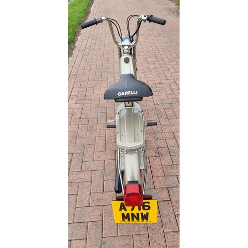 603 - 1983 Garelli Moped, 49cc. Registration number A716 MNW. Frame number 00106. Engine number 386341.
In... 