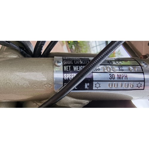 603 - 1983 Garelli Moped, 49cc. Registration number A716 MNW. Frame number 00106. Engine number 386341.
In... 