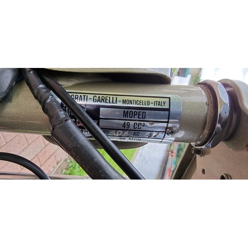 603 - 1983 Garelli Moped, 49cc. Registration number A716 MNW. Frame number 00106. Engine number 386341.
In... 