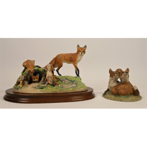 82 - Border Fine Arts, 'Fox and Family' L53 by David Geenty, limited edition 1421/1500, 15 x 24 cm, 'Foxe... 