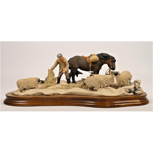 84 - Border Fine Arts, 'Winter Feeding' JH10 by Judy Boyt, limited edition 923/1250, impressed 1985, 15 x... 