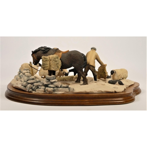 84 - Border Fine Arts, 'Winter Feeding' JH10 by Judy Boyt, limited edition 923/1250, impressed 1985, 15 x... 