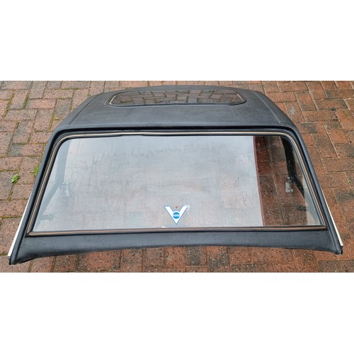 145 - An MGB fibreglass hard top roof with pop up sunroof and vinyl covering