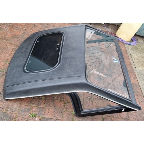 145 - An MGB fibreglass hard top roof with pop up sunroof and vinyl covering