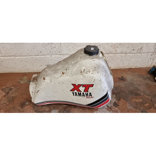 168 - A Yamaha XT metal petrol tank