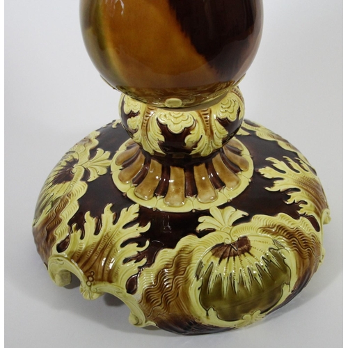 A late 19th continental two handled jardinière on stand, decorated