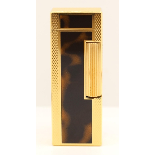 17 - A Dunhill tortoiseshell and barley rollagas lighter, c.1980's, box