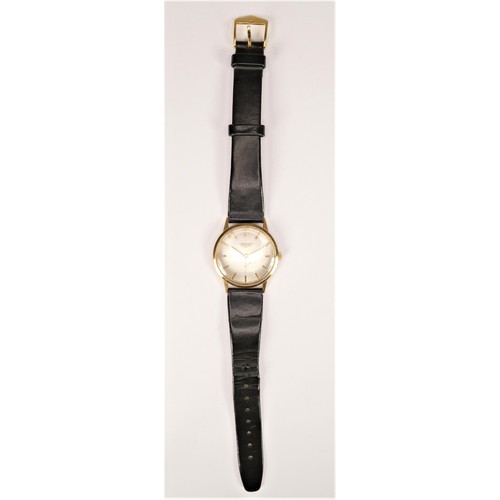 80 - Longines, an 18K gold manual wind gentleman's wristwatch, c.1970's, ref 1700, silvered dial with bat... 