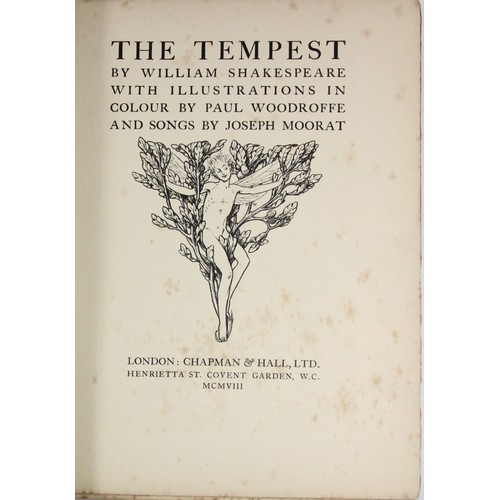 186 - Shakespeare William. The Tempest with illustrations by Paul Woodroffe and songs by Joseph Moorat, Lo... 