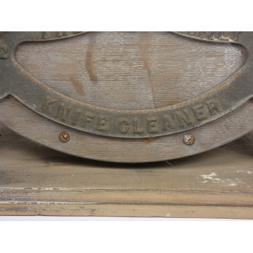 194 - A Follows and Bate Ltd Manchester Table mounted knife cleaner. 36cm diameter.