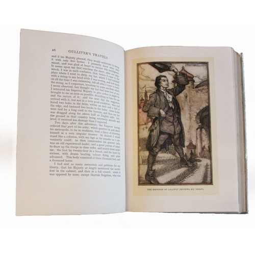 143 - Arthur Rackham illustrated books. Jonathan Swift. Gulliver's Travels. J M Dent. 1909. 12 colour plat... 