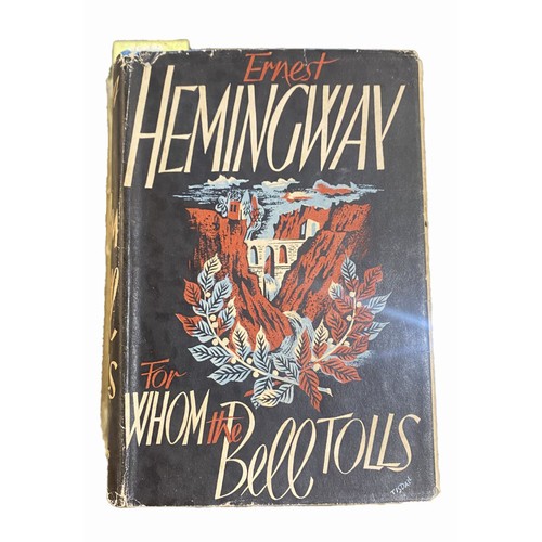 150 - Ernest Hemmingway. For Whom the Bell Tolls. 1st UK edition. Jonathan Cape 1941, dust wrapper torn an... 