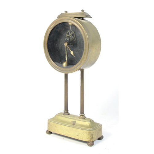 A 1920s gravity powered desk clock, by Kee-Less Clock Company, glass ...