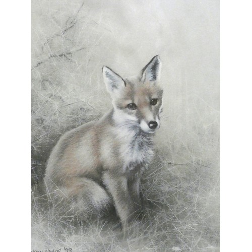 57 - John Naylor (b. 1960), Fox Cubs, ltd ed print 4/295, signed in pencil, 16 x35cm, Fox, ltd ed print 4... 