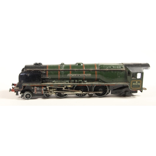 71 - A Hornby Dublo OO gauge 'Duchess of Montrose' 46232 locomotive together with open corridor coach (40... 