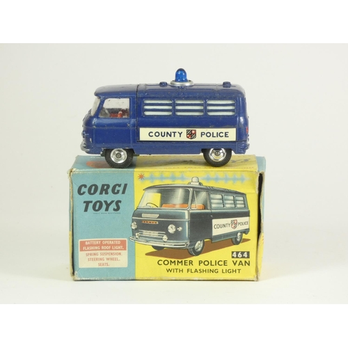 80 - A Corgi 464 Commer Police Van with flashing light, playworn, original box