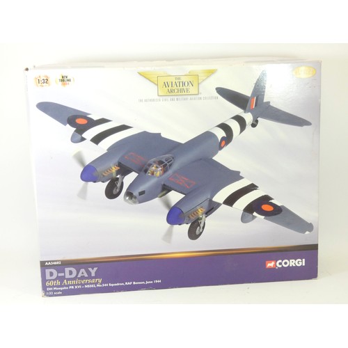 86 - A Corgi Aviation Archive 1:32 die-cast model, D-Day 60th Anniversary DH Mosquito PR XVI - Ns502, No.... 