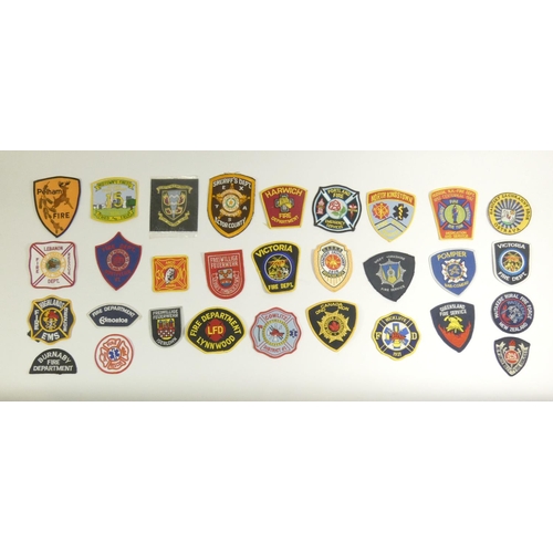 100 - A collection of thirty one Emergency Service patches, consisting mainly of American Fire Departments