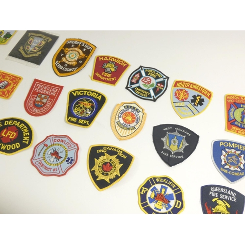 100 - A collection of thirty one Emergency Service patches, consisting mainly of American Fire Departments