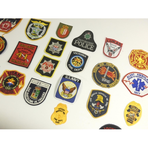 101 - A collection of thirty one Emergency Service patches, consisting mainly of American Fire Departments