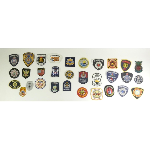 102 - A collection of thirty one Emergency Service patches, consisting mainly of American Fire Departments