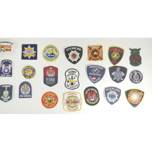 102 - A collection of thirty one Emergency Service patches, consisting mainly of American Fire Departments