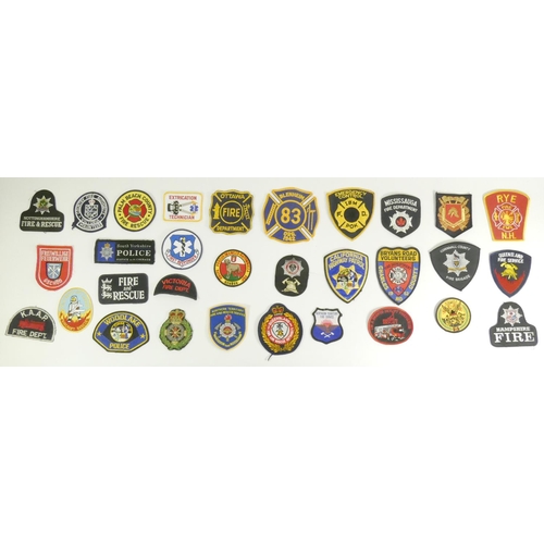 103 - A collection of thirty one Emergency Service patches, consisting mainly of American Fire Departments