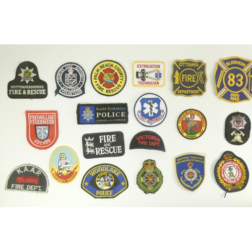 103 - A collection of thirty one Emergency Service patches, consisting mainly of American Fire Departments