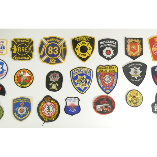 103 - A collection of thirty one Emergency Service patches, consisting mainly of American Fire Departments