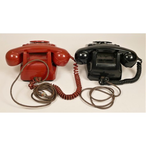 136 - Two  telephones, a red GPO 706L AEG 67/2A, together with a black GPO FWR 66/22 (2)