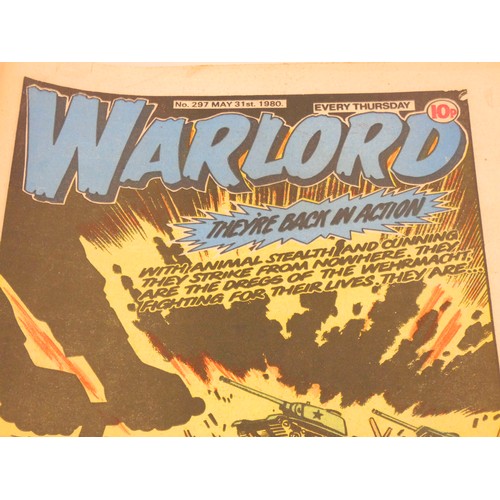 166 - A collection of over 190 issues of Warlord comic, 1980 through 1985