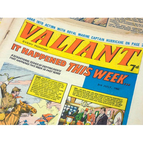 167 - A collection of comics, including Valiant, Fury, The Wizard and Battle Action, 1960s through 1970s